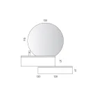 Badkameropstelling met lades, keramische wastafel en LED-spiegel - Elios Viadurini