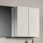 Badkamercompositie met lades, wastafel, spiegel en wandkast - Orione Viadurini