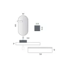 Badkameropstelling met lade, wastafel, spiegel, wandkast en plank - Elios Viadurini