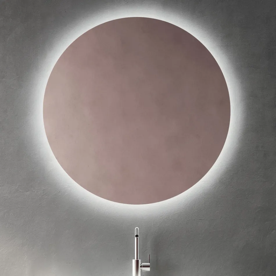 Badkamercompositie met poederroze lade en Calacatta wastafel - Elios Viadurini