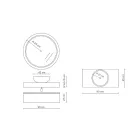 Badkamersamenstelling met harswastafel en spiegel Made in Italy - Palom Viadurini