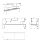 Badkamercompositie met teakhouten vloerkast, wastafel en accessoires - Georges Viadurini