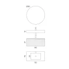 Badkamercompositie met Calacatta HPL-blad Made in Italy - Talassa Viadurini