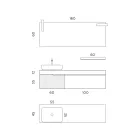 Badkamersamenstelling met spiegel en plank Made in Italy - Erebo Viadurini