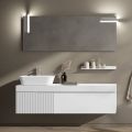 Badkamersamenstelling met spiegel en plank Made in Italy - Erebo