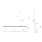 Badkamersamenstelling met moderne spiegel en consolewastafel Made in Italy - Palom Viadurini