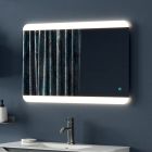 Badkamercompositie met Touch Sensor-spiegel, gelakt onderstel Made in Italy - Polsen Viadurini