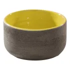 Badkamer Design Compositie Gele Kleur met Accessoires en Spiegel - Patryk Viadurini