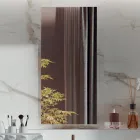 Dubbele badkamersamenstelling met rechthoekige spiegel en wastafel Made in Italy - Palom Viadurini