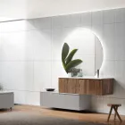 Badkamercompositie in Rio Oak en Cannettati Grey Made in Italy - Chrono Viadurini