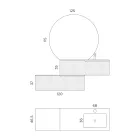 Badkamercompositie in Rio Oak en Cannettati Grey Made in Italy - Chrono Viadurini