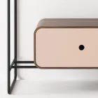 Badkamer Compositie Wastafel in keramiek en spiegel Made in Italy - Chantal Viadurini