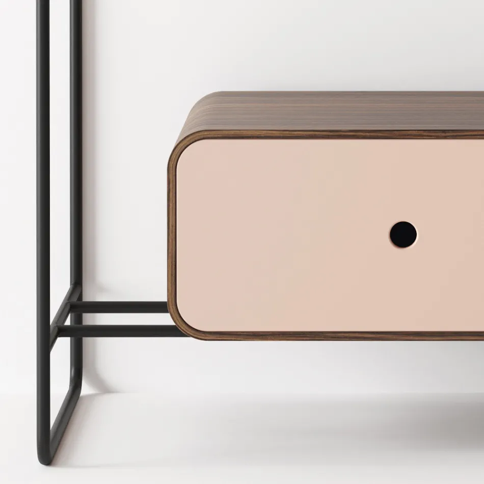 Badkamer Compositie Wastafel in keramiek en spiegel Made in Italy - Chantal Viadurini