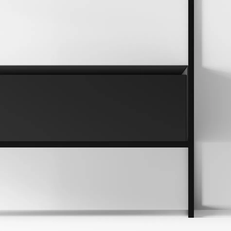 Badkamer Compositie Wastafel in keramiek en spiegel Made in Italy - Hoscar Viadurini