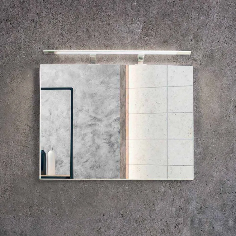 Samenstelling Opgeschorte Badkamer in Mdf Gelakt Gemaakt in Italië - Becky Viadurini