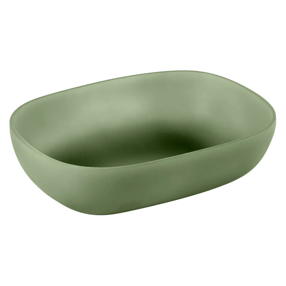 Groene badkamercompositie compleet met accessoires en onderkast - Sylviane Viadurini