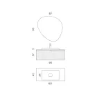 Saliegroene badkamersamenstelling met harswastafel Made in Italy - Artemide Viadurini