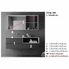 Samenstelling badkamermeubels, modern en hangend ontwerp Made in Italy - Callisi8 Viadurini