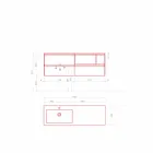 Samenstelling badkamermeubels, modern en hangend ontwerp Made in Italy - Callisi8 Viadurini