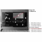 Hangende en moderne badkamermeubelsamenstelling, designmeubels - Callisi12 Viadurini