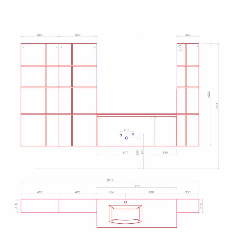 Hangende en moderne badkamermeubelsamenstelling, designmeubels - Callisi12 Viadurini