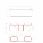 Modern design hangende badkamersamenstelling Made in Italy - Callisi14 Viadurini