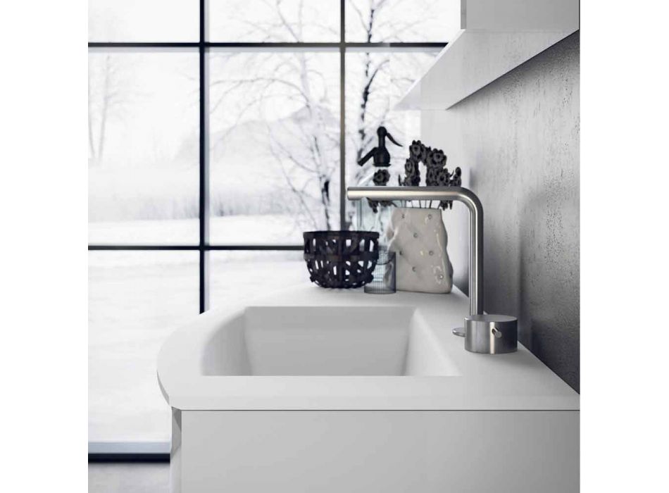 Moderne en hangende badkamersamenstelling Made in Italy Design - Callisi7 Viadurini