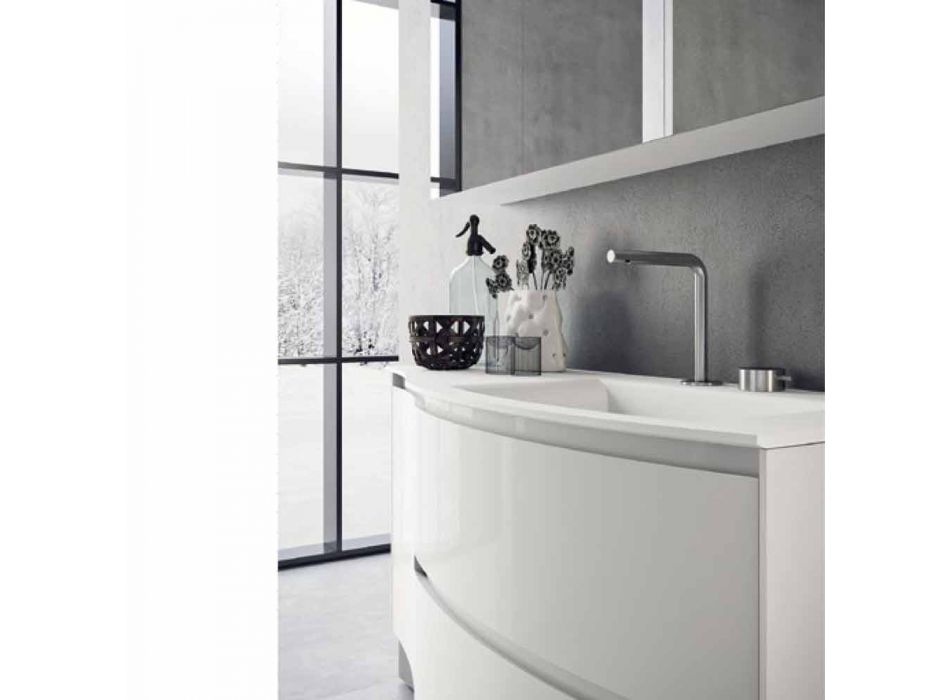 Moderne en hangende badkamersamenstelling Made in Italy Design - Callisi7 Viadurini