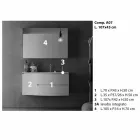 Moderne en hangende badkamersamenstelling Made in Italy Design - Callisi7 Viadurini