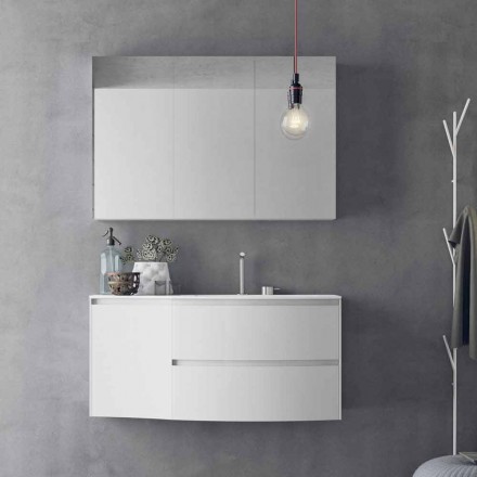 Moderne en hangende badkamersamenstelling Made in Italy Design - Callisi7 Viadurini