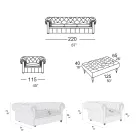 Woonkamercompositie met bank, fauteuil en bank Made in Italy - Spassoso Viadurini
