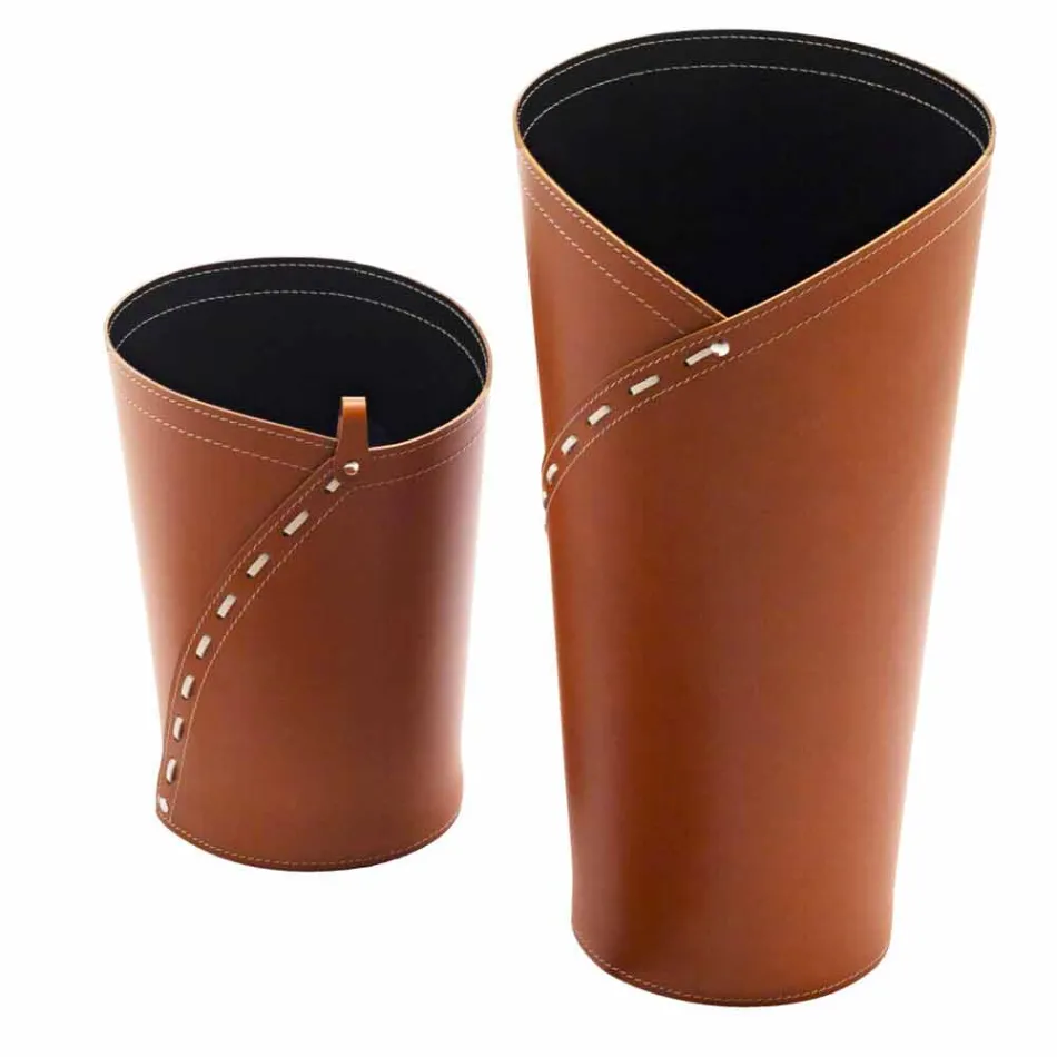 Modern design kantoorsamenstelling in leer Made in Italy - Giulio Viadurini