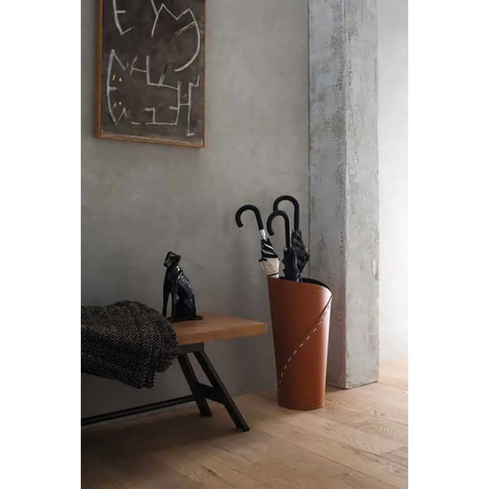 Modern design kantoorsamenstelling in leer Made in Italy - Giulio Viadurini