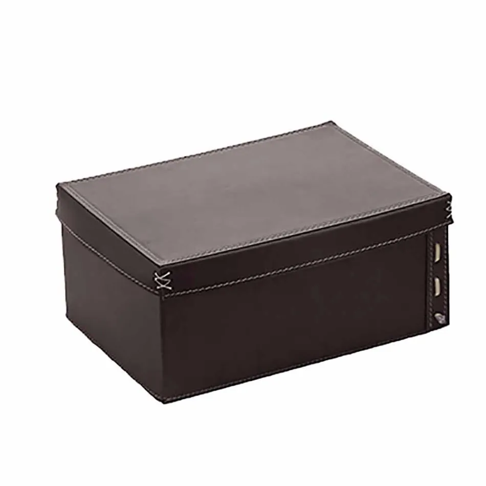 Modern design kantoorsamenstelling in leer Made in Italy - Andrea Viadurini