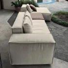 Samenstelling van 1 poef met rugleuning, 1 poef en 1 schiereiland - Bizar Viadurini