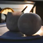 Samenstelling van 2 glazen in wit Carrara-marmer gemaakt in Italië - Dolla Viadurini