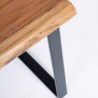 Samenstelling van 2 salontafels in hout en staal Homemotion - Artur Viadurini