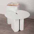 Samenstelling van 2 moderne salontafels in staal gemaakt in Italië - populier Viadurini