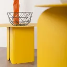 Samenstelling van 2 moderne salontafels in staal gemaakt in Italië - populier Viadurini