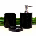 Samenstelling van 3 badkameraccessoires in gepolijst marmer, gemaakt in Italië - Trevio Viadurini