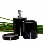 Samenstelling van 3 badkameraccessoires in gepolijst marmer, gemaakt in Italië - Trevio Viadurini