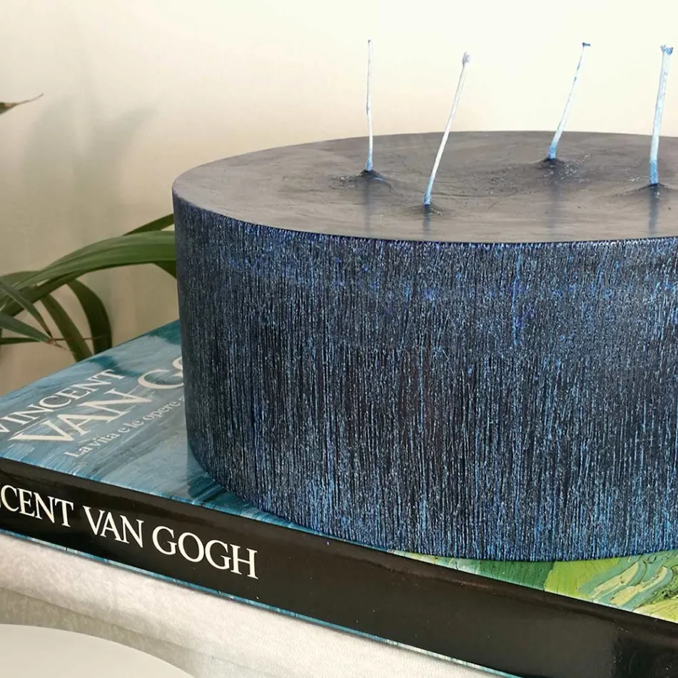 Samenstelling van 3 moderne ronde waskaarsen Made in Italy - Candie Viadurini