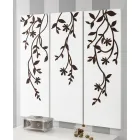 Samenstelling van 3 panelen met 3 takken en bladeren Made in Italy - Barney Viadurini