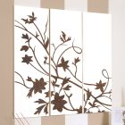 Samenstelling van 3 panelen met een tak met bladeren Made in Italy - Ashton Viadurini