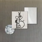 Samenstelling van 3 panelen met stilering van liefde Made in Italy - Keina Viadurini