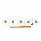 Samenstelling van 3 kandelaars in wit Carrara-marmer Made in Italy - Astol Viadurini