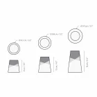 Samenstelling van 3 moderne kandelaars in massief grenenhout - wit Viadurini