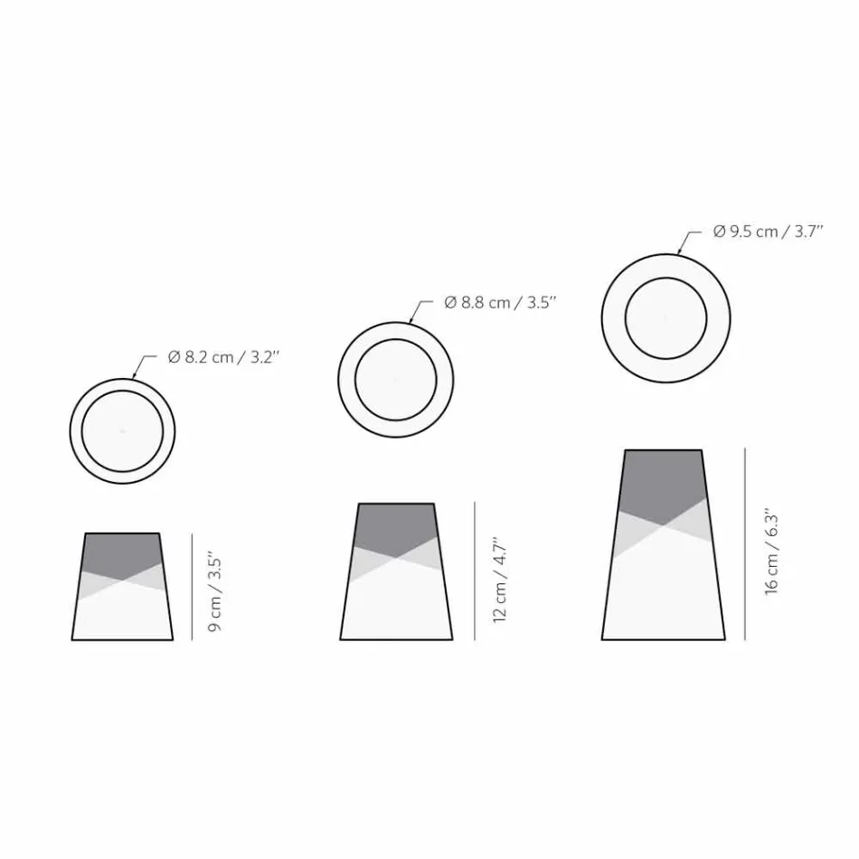 Samenstelling van 3 moderne kandelaars in massief grenenhout - wit Viadurini