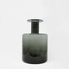 Samenstelling van 3 decoratieve vazen in gerookt, blauw en amethist glas - Infinity Viadurini