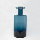 Samenstelling van 3 decoratieve vazen in gerookt, blauw en amethist glas - Infinity Viadurini